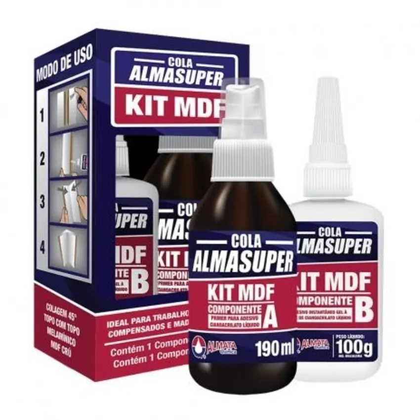 Cola instantânea Alma Super Kit MDF – Cod: 22383